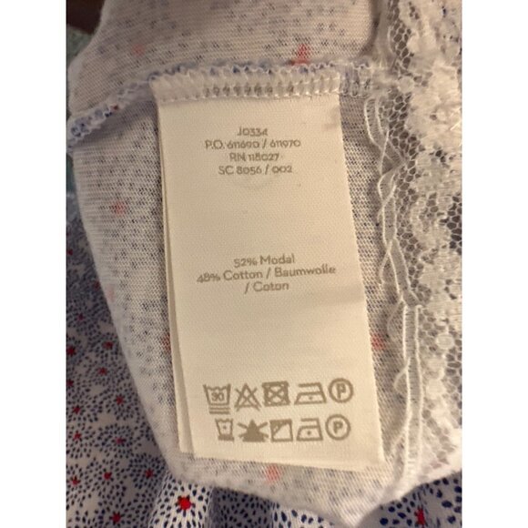 Boden Blue White Red V Neck Dress Short Sleeve US Size 8L - Picture 6 of 8